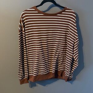 Brown Striped Men's Sweater